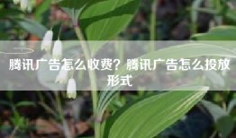 腾讯广告怎么收费？腾讯广告怎么投放形式