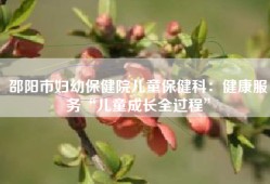 邵阳市妇幼保健院儿童保健科：健康服务“儿童成长全过程”