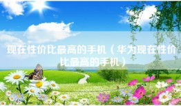 现在性价比最高的手机（华为现在性价比最高的手机）