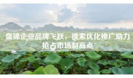 盘锦企业品牌飞跃，搜索优化推广助力抢占市场制高点
