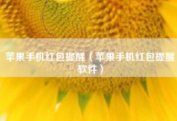 苹果手机红包提醒（苹果手机红包提醒软件）