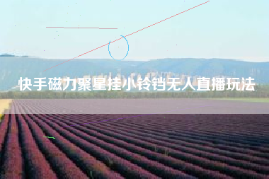 快手磁力聚星挂小铃铛无人直播玩法