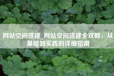 网站空间搭建_网站空间搭建全攻略，从基础到实践的详细指南
