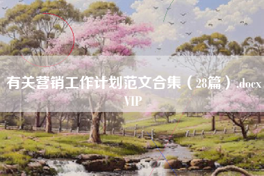 有关营销工作计划范文合集（28篇）.docxVIP