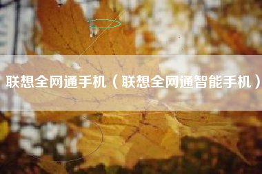 联想全网通手机（联想全网通智能手机）