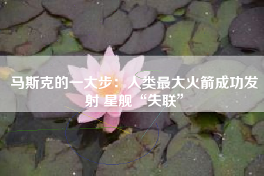 马斯克的一大步：人类最大火箭成功发射 星舰“失联”