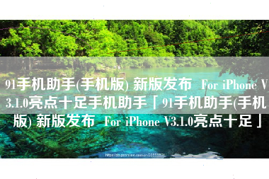 91手机助手(手机版) 新版发布  For iPhone V3.1.0亮点十足手机助手「91手机助手(手机版) 新版发布  For iPhone V3.1.0亮点十足」