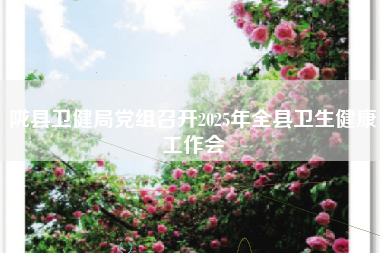 陇县卫健局党组召开2025年全县卫生健康工作会